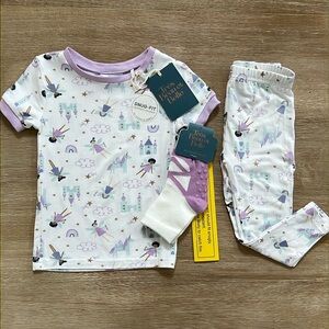 Tres Beau et Belle Toddler Girl Bamboo Short Pajama Unicorn 24 months 2T